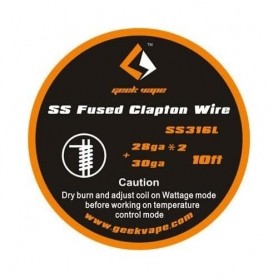 Fil résistif SS fused clapton 10m de Geekvape