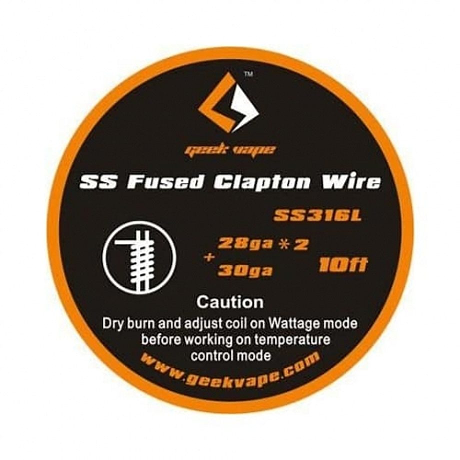 Fil résistif SS fused clapton 10m de Geekvape Fil résistif SS fused clapton 10m de Geekvape