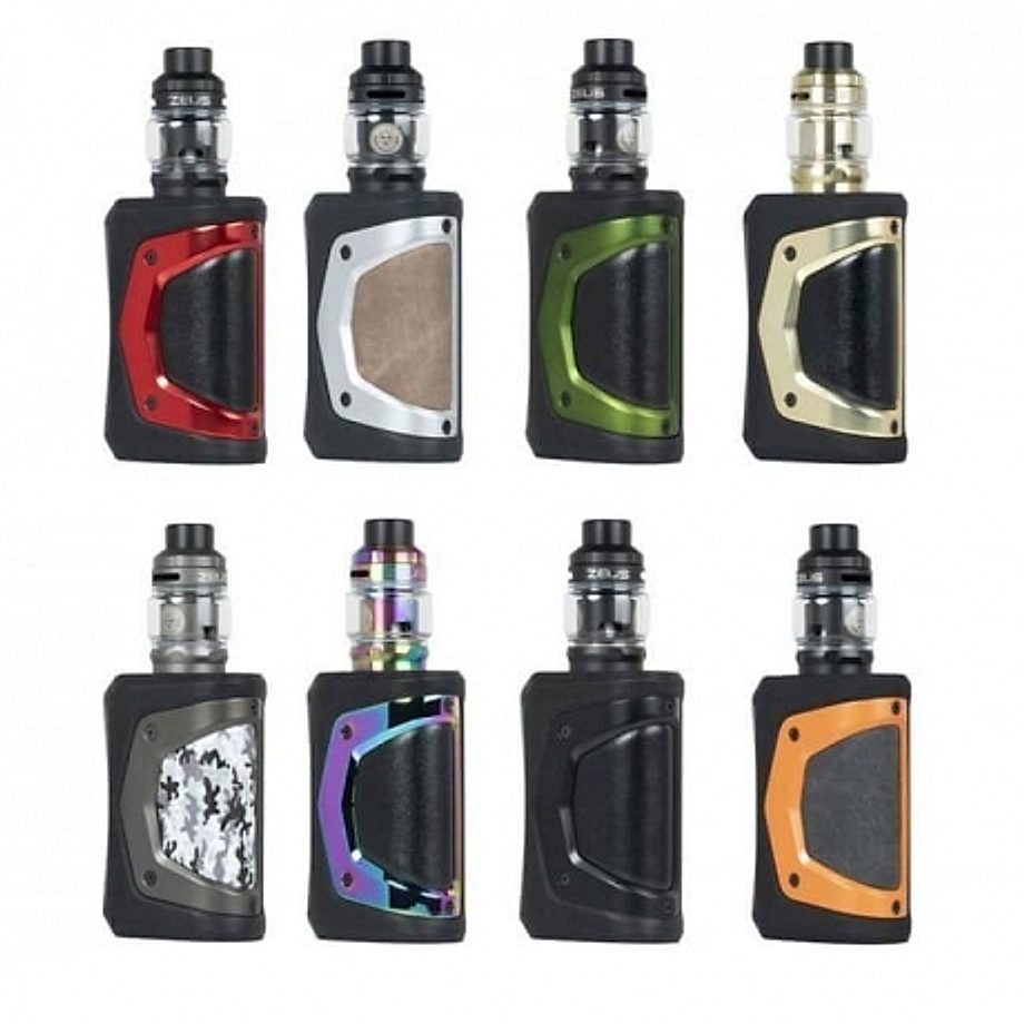 Cigarette electronique Kit Aegis X et Cerberus de Geek Vape de profil avec toutes les couleurs Cigarette electronique Kit Aegis X et Cerberus de Geek Vape de profil avec toutes les couleurs