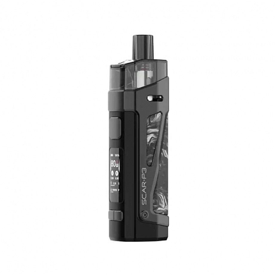Cigarette electronique Pod Scar p3 de Smok noir et blanc