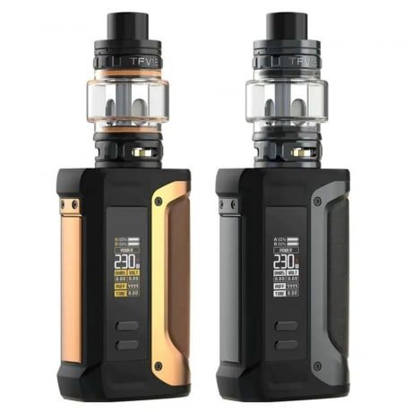 Cigarette electronique Kit Arcfox et TFV18 de Smok couleur or et noir