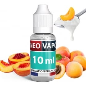 E-liquide yaourt abricot pêche, gourmand et fruité