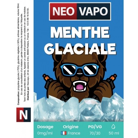E-liquide Menthe glaciale 50ml, e-liquide polaire E-liquide Menthe glaciale 50ml, e-liquide polaire