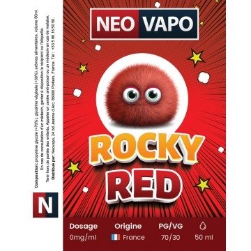 E-liquide Rocky red 50ml, fruits rouges et menthe