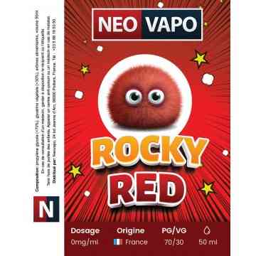 E-liquide Rocky red 50ml, fruits rouges et menthe