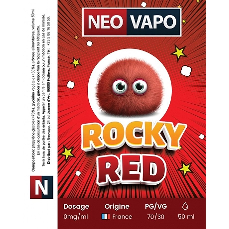 E-liquide Rocky red 50ml, fruits rouges et menthe E-liquide Rocky red 50ml, fruits rouges et menthe