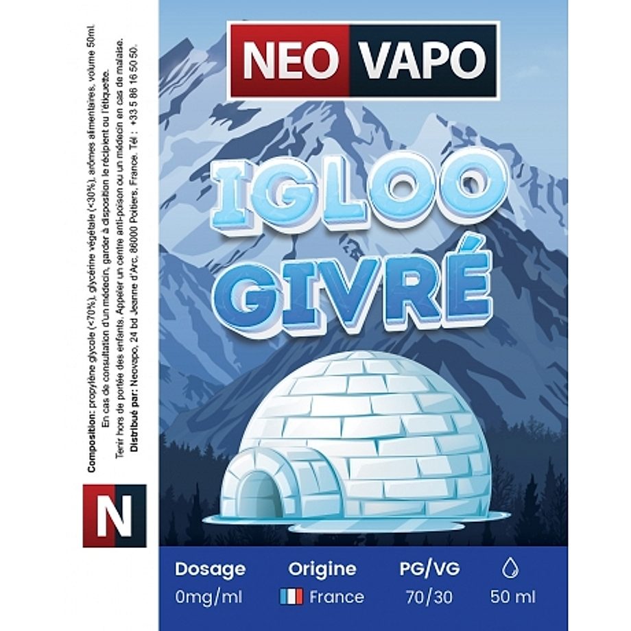 E-liquide Igloo givré 50ml, très menthe E-liquide Igloo givré 50ml, très menthe