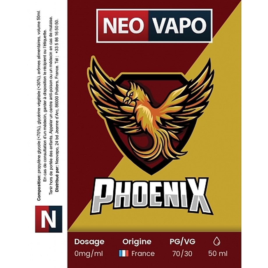 E-liquide Phoenix 50ml, fruité et frais E-liquide Phoenix 50ml, fruité et frais