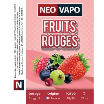 E-liquide Fruits rouges 50ml, le plein de fruit