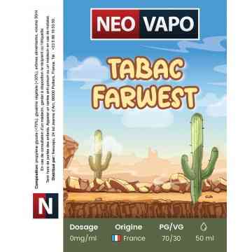 E-liquide Tabac farwest 50ml, tabac blond