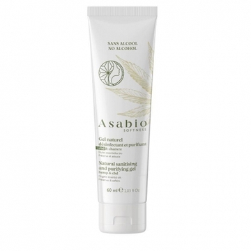 Gel naturel désinfectant et purifiant CBD 60ml 30mg Asabio