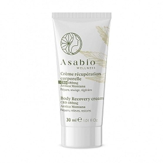 Crème récupération corporelle CBD 30ml 480mg Asabio Crème récupération corporelle CBD 30ml 480mg Asabio