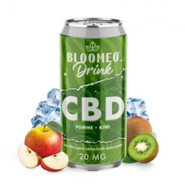 Canette Pomme Kiwi CBD 20mg 33cl Bloomeo