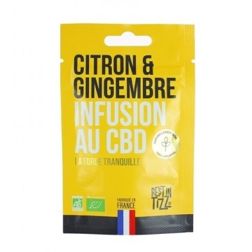 Infusion Bio au CBD Gingembre Citron 50g Tizz Stilla