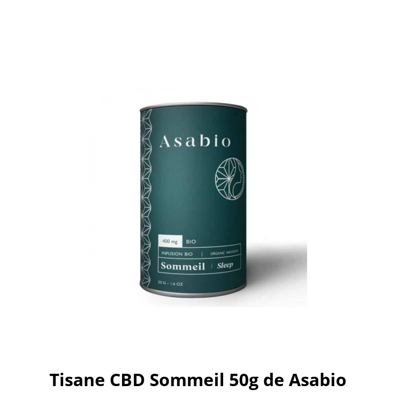 Tisane CBD Sommeil 50g à 19.90 € - Asabio