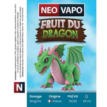 E-liquide Fruit du dragon 50ml etiquette