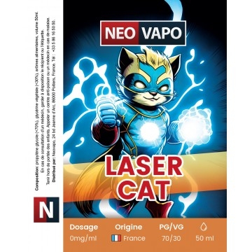 E-liquide Laser Cat 50ml etiquette