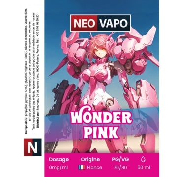 E-liquide Wonder Pink 50ml etiquette