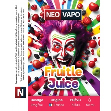 E-liquide Fruitle Juice 50ml etiquette