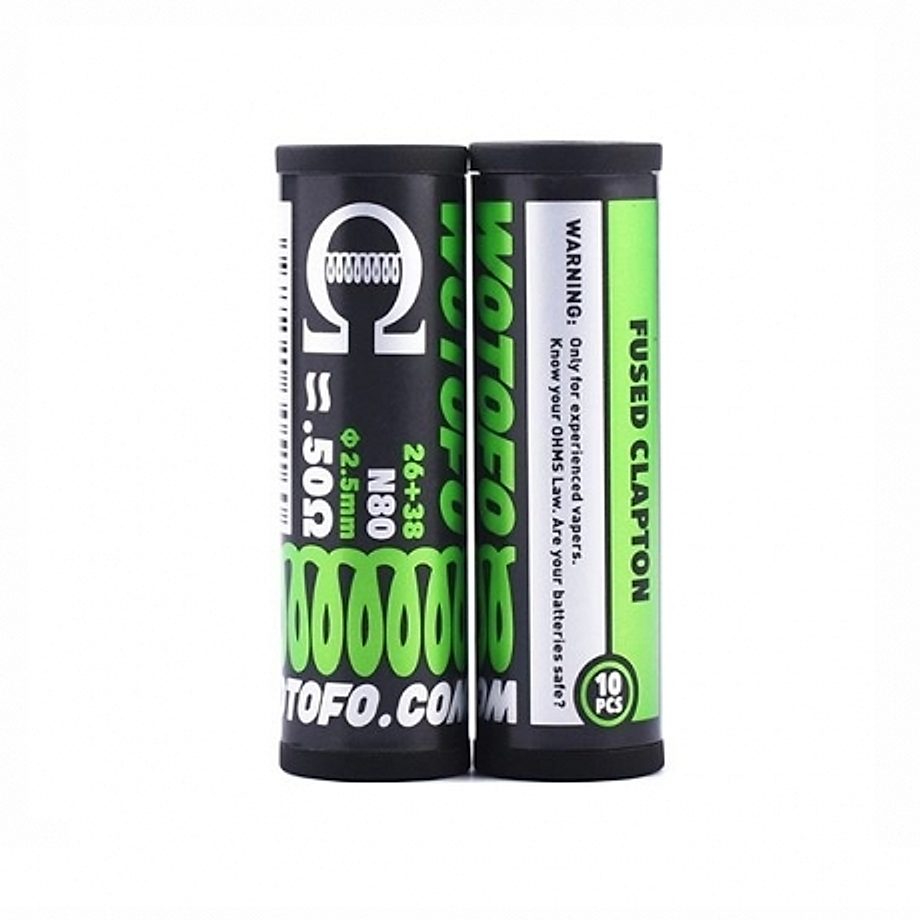 Coils Fused Clapton Coils 26+38G 0.5 ohm Wotofo Coils Fused Clapton Coils 26+38G 0.5 ohm Wotofo