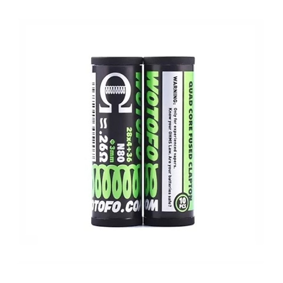 Coils Quad Core Fused Clapton 0.26 ohm Wotofo Coils Quad Core Fused Clapton 0.26 ohm Wotofo