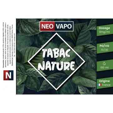 E-liquide Tabac nature 100ml etiquette