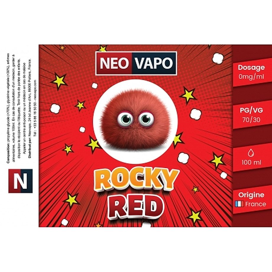 E-liquide Rocky red 100ml etiquette