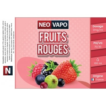E-liquide Fruits rouges 100ml etiquette