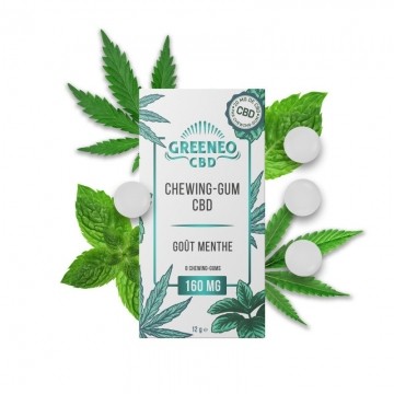 Chewing-gum menthe 160mg CBD 8 pcs Greeneo