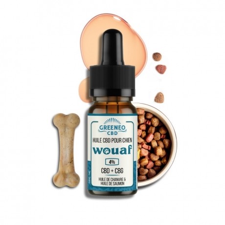 Huile de CBD CBG pour chien Wouaf CBD + CBG 400mg Greeneo Huile de CBD CBG pour chien Wouaf CBD + CBG 400mg Greeneo