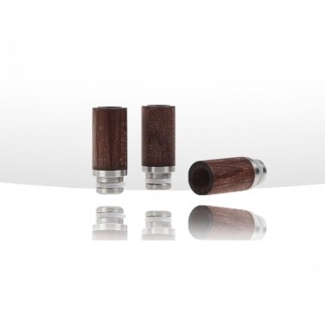 Drip tip 510 acier inoxydable et bois