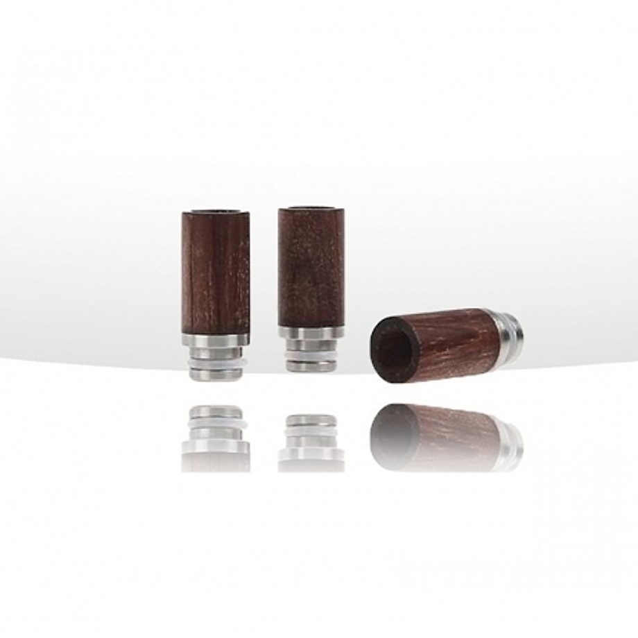 Drip tip 510 acier inoxydable et bois Drip tip 510 acier inoxydable et bois