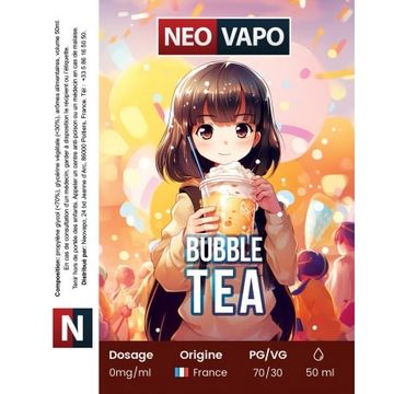 E-liquide Bubble tea 50ml Thé - Lait - Tapioca