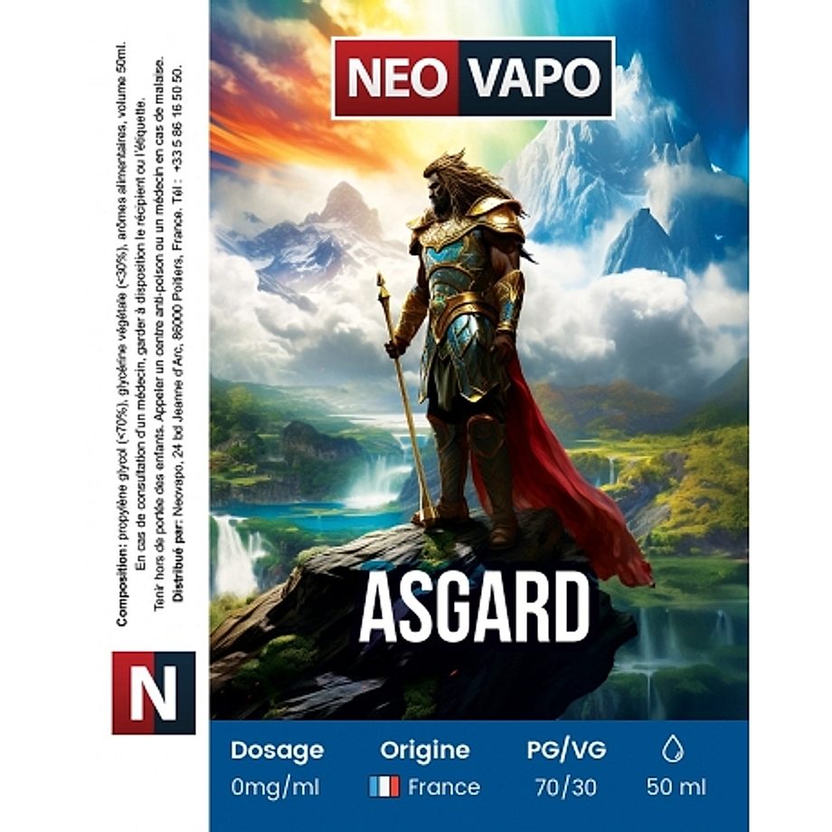 E-liquide Asgard 50ml etiquette E-liquide Asgard 50ml etiquette