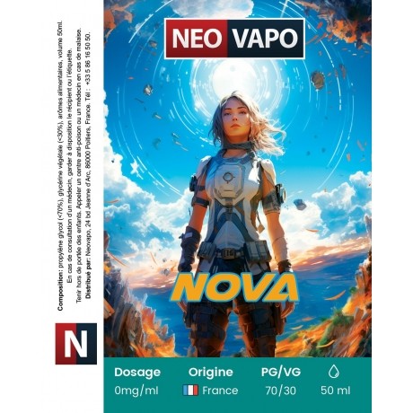 E-liquide Nova 50ml etiquette