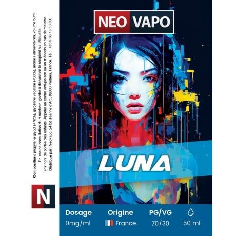 E-liquide Luna 50ml etiquette