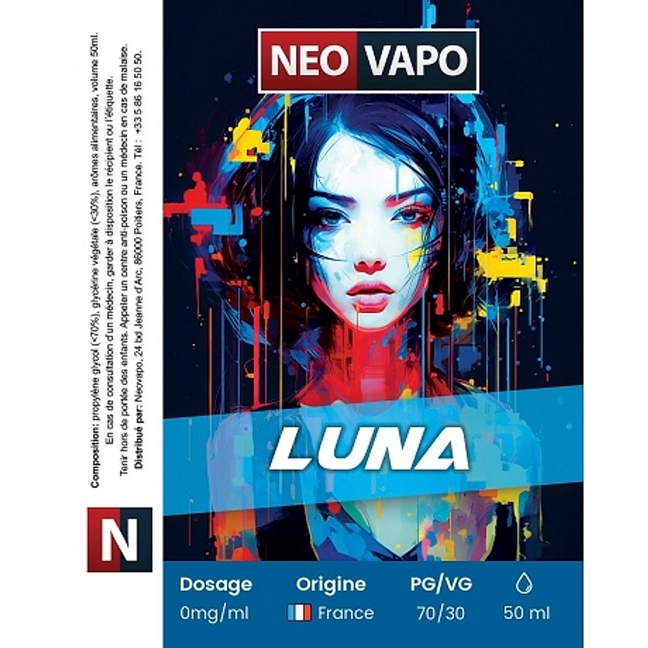 E-liquide Luna 50ml etiquette