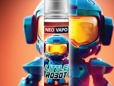 Le test du e-liquide Little Robot grand format 50 ml de Neovapo