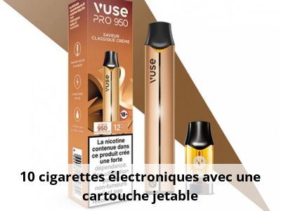 10 cigarettes électroniques avec une cartouche jetable