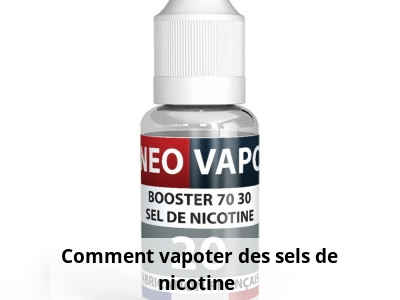 Comment vapoter des sels de nicotine ?