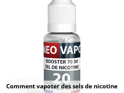 Comment vapoter des sels de nicotine ?
