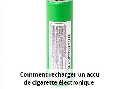 Comment recharger un accu de cigarette électronique ?