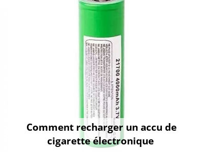 Comment recharger un accu de cigarette électronique ?
