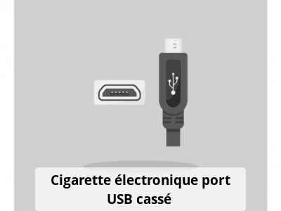 Cigarette électronique port USB cassé ?