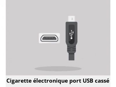 Cigarette électronique port USB cassé ?