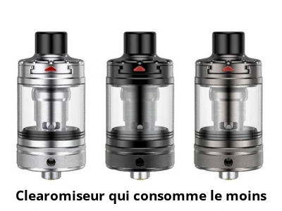 Clearomiseur qui consomme le moins ?