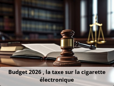 Budget 2026 : la taxe sur la cigarette électronique
