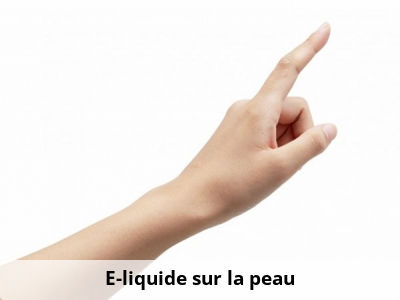 E-liquide sur la peau