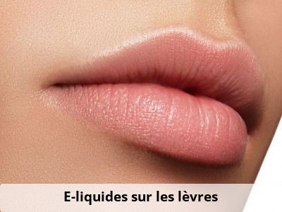 E-liquides sur les lèvres