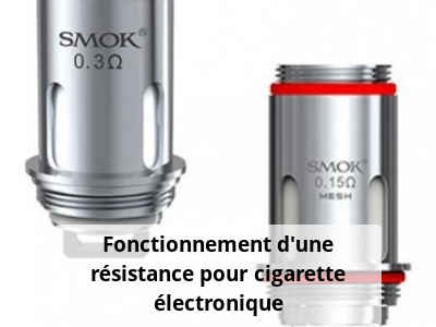 Fonctionnement d'une résistance pour cigarette électronique